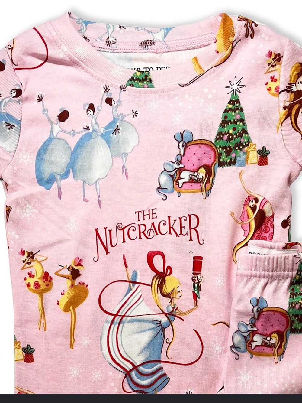 The Nutcracker Pink Kids Pajama Set Books to Bed 8 2 piece PJ
